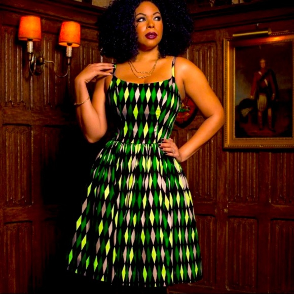 Pinup girl clothing Harlequin dress